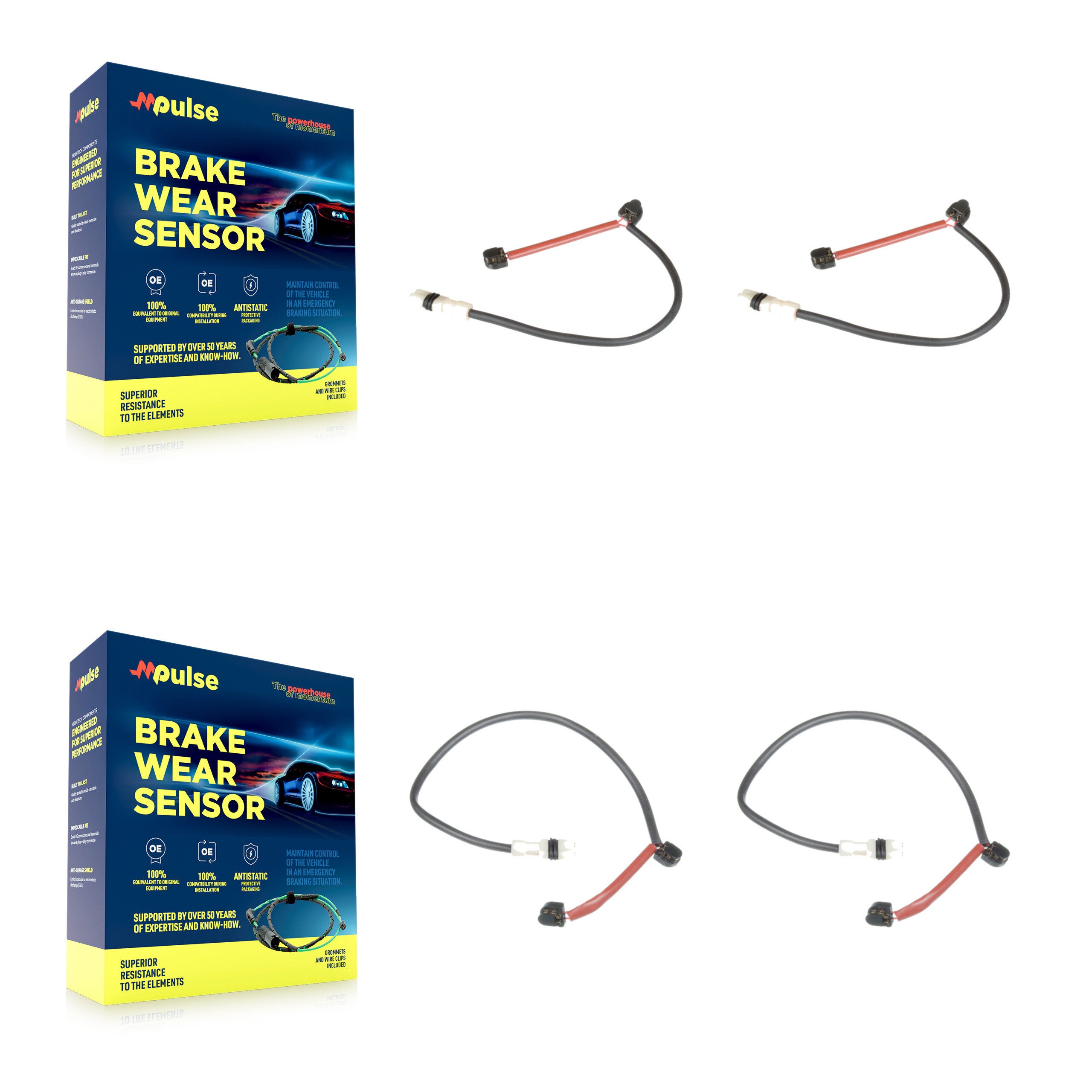 Mpulse KSE-100413 Disc Brake Pad Wear Sensor for 2010-2011 Porsche 911 - Front and Rear