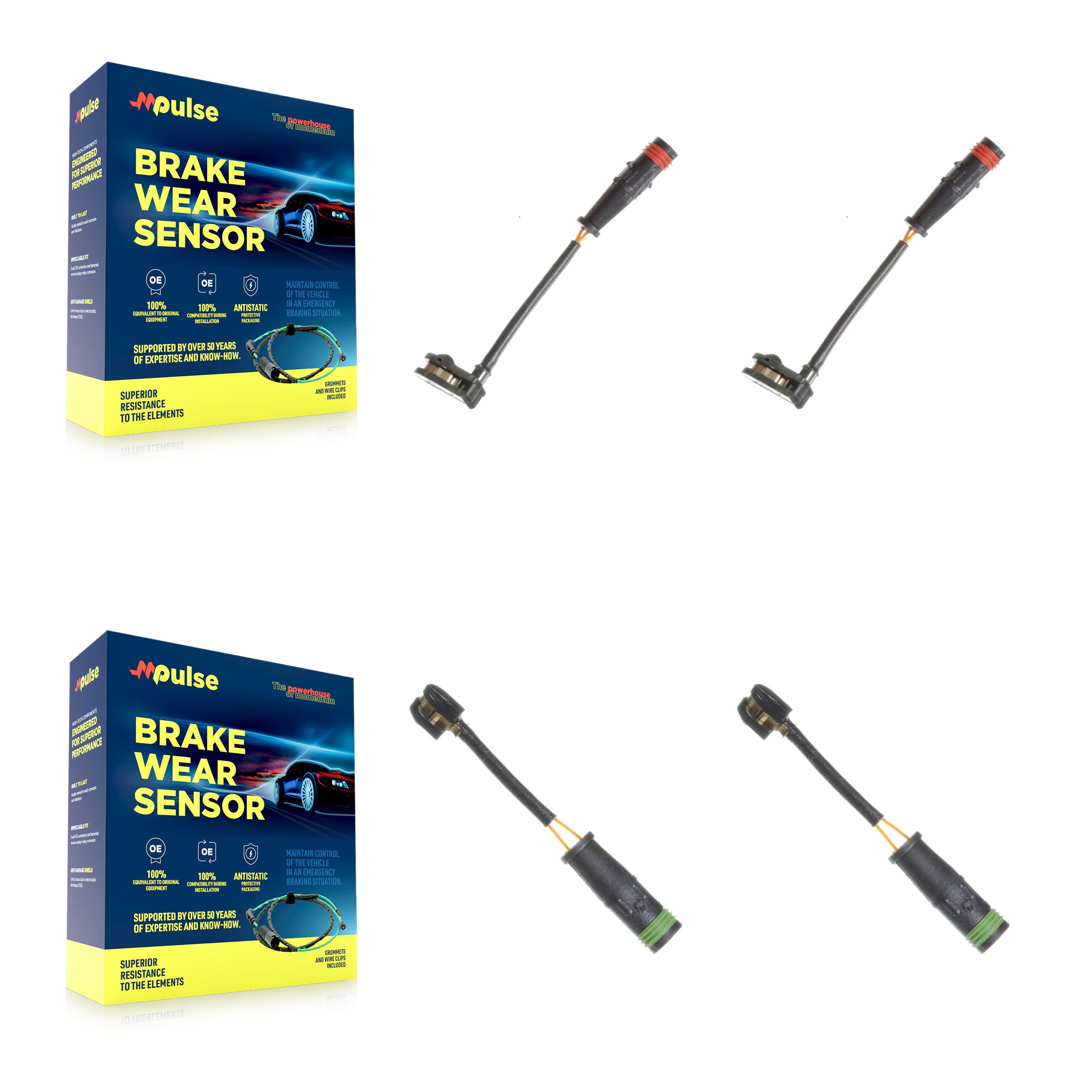 Mpulse KSE-100417 Disc Brake Pad Wear Sensor for 2019-2024 Mercedes-Benz Sprinter 3500XD, Mercedes-Benz Sprinter 3500, Mercedes-Benz Sprinter 4500 - Front and Rear