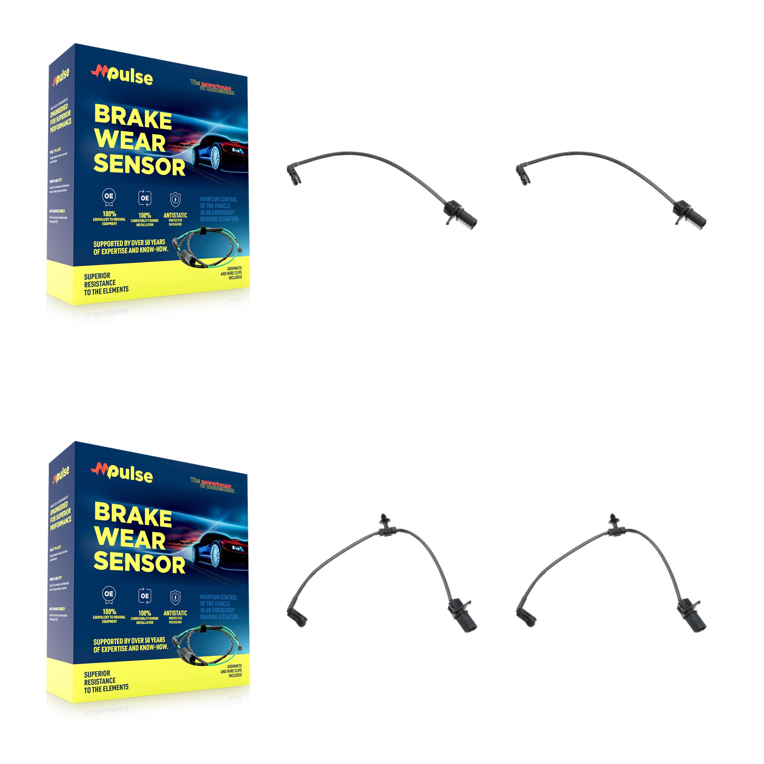 Mpulse KSE-100442 Disc Brake Pad Wear Sensor for 2017-2024 Audi A4, Audi A4 Quattro and More - Front and Rear
