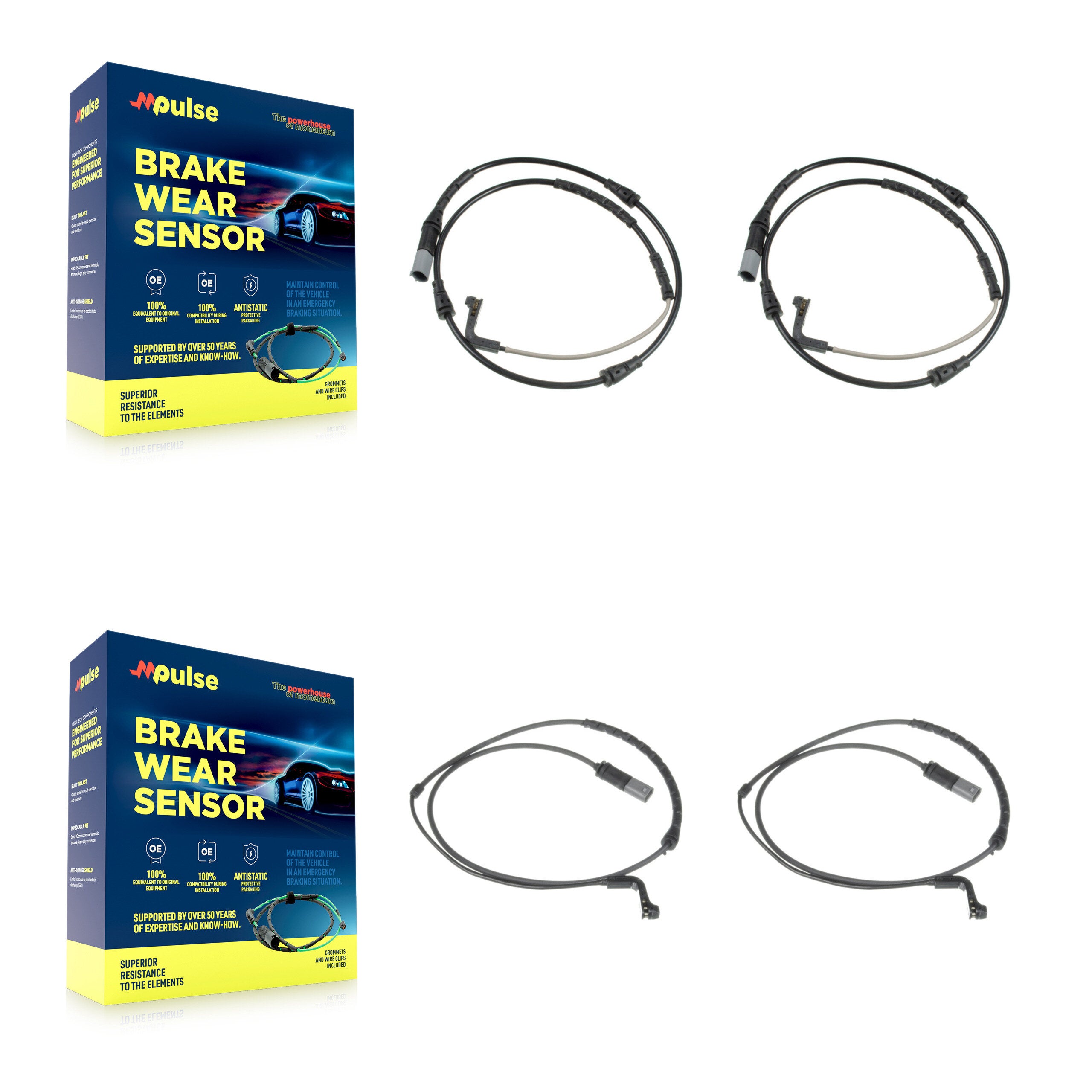 Mpulse KSE-100452 Disc Brake Pad Wear Sensor for 2010 BMW X6 - Front and Rear