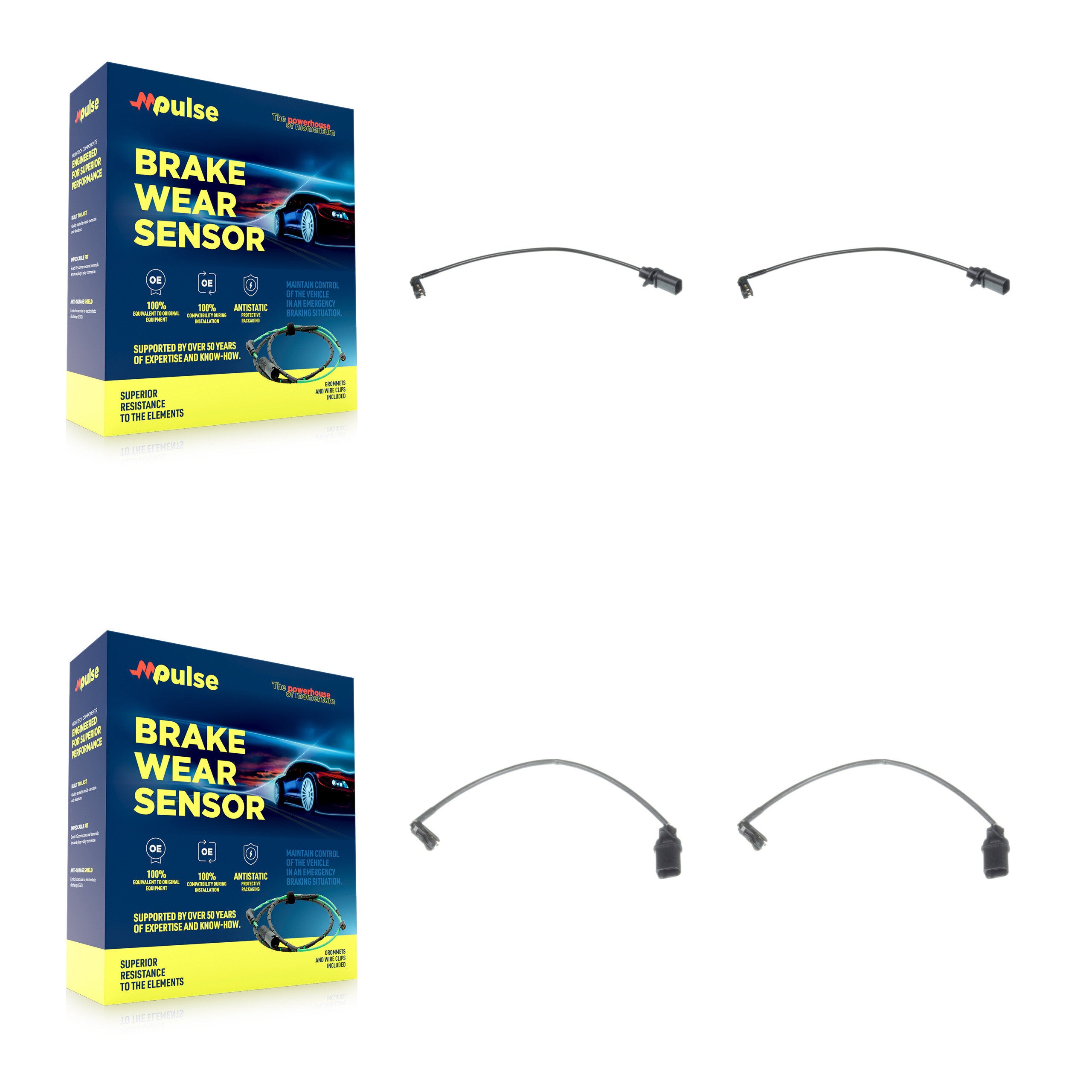 Mpulse KSE-100454 Disc Brake Pad Wear Sensor for 2013-2015 Audi A6 Quattro, Audi A7 Quattro, Audi A6 - Front and Rear
