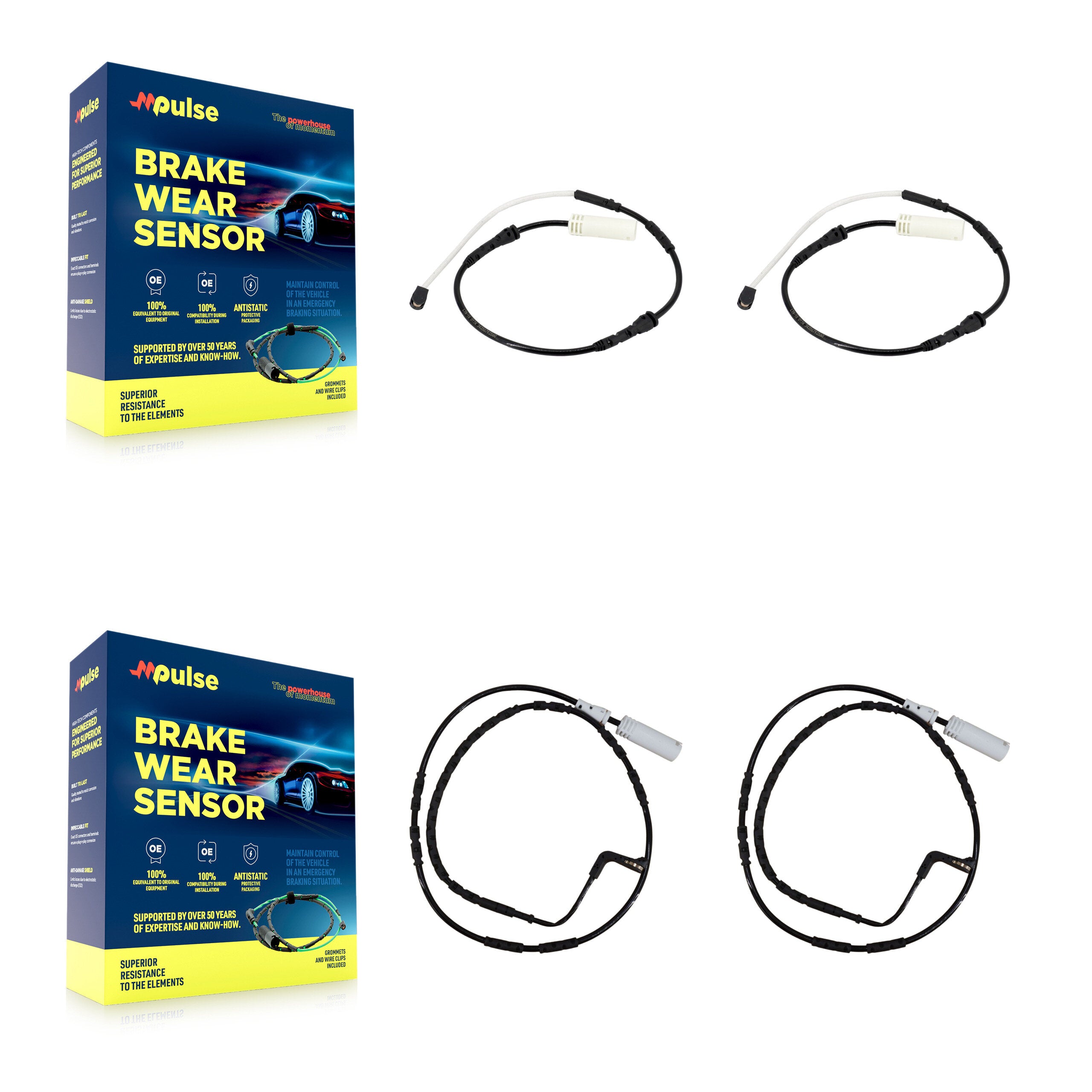 Mpulse KSE-100470 Disc Brake Pad Wear Sensor for 2010-2011 BMW 323i, BMW 328i, BMW 130i - Front and Rear