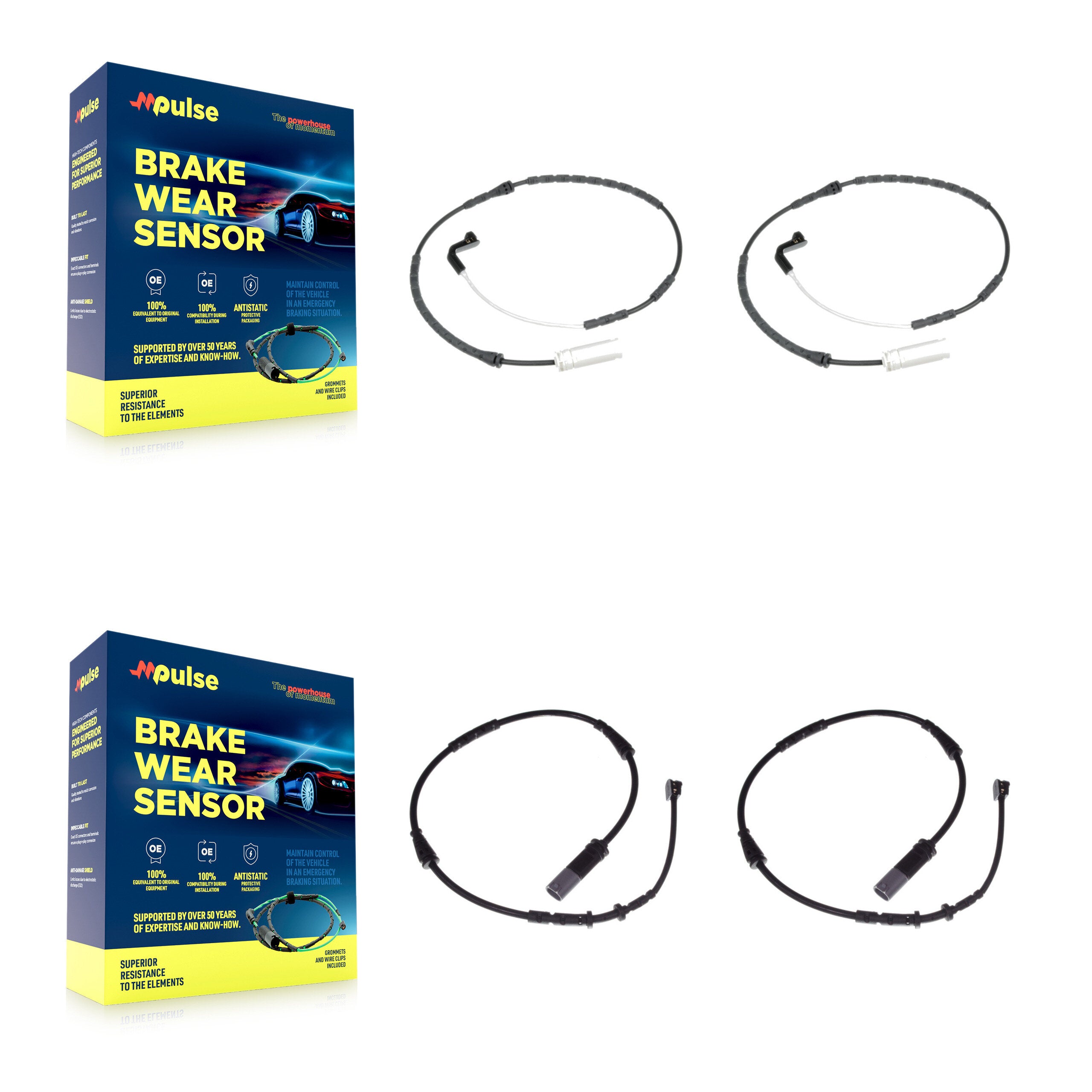 Mpulse KSE-100474 Disc Brake Pad Wear Sensor for 2023-2024 Mini Cooper Clubman, Mini Cooper Countryman - Front and Rear