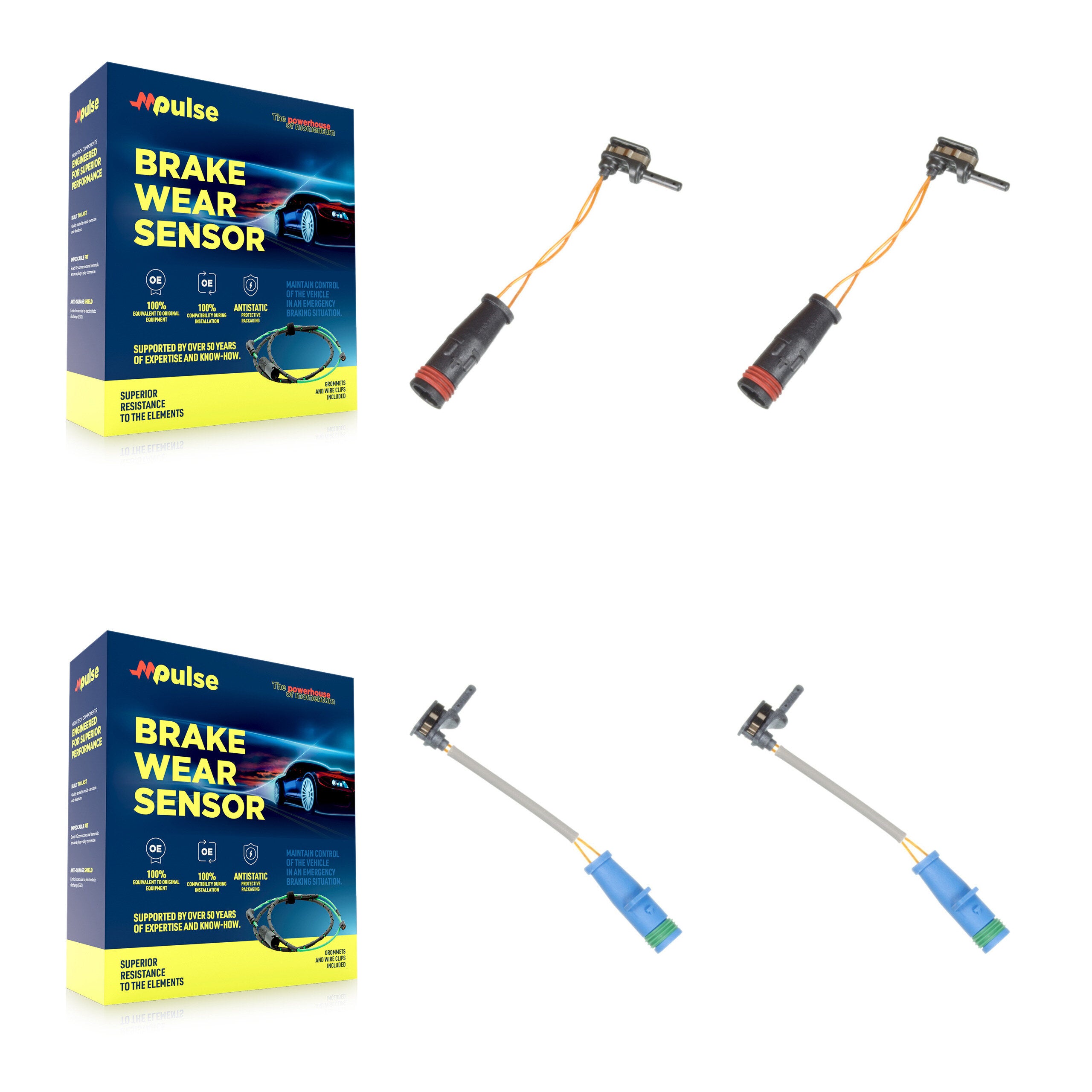 Mpulse KSE-100475 Disc Brake Pad Wear Sensor for 2020 Mercedes-Benz S450 - Front and Rear