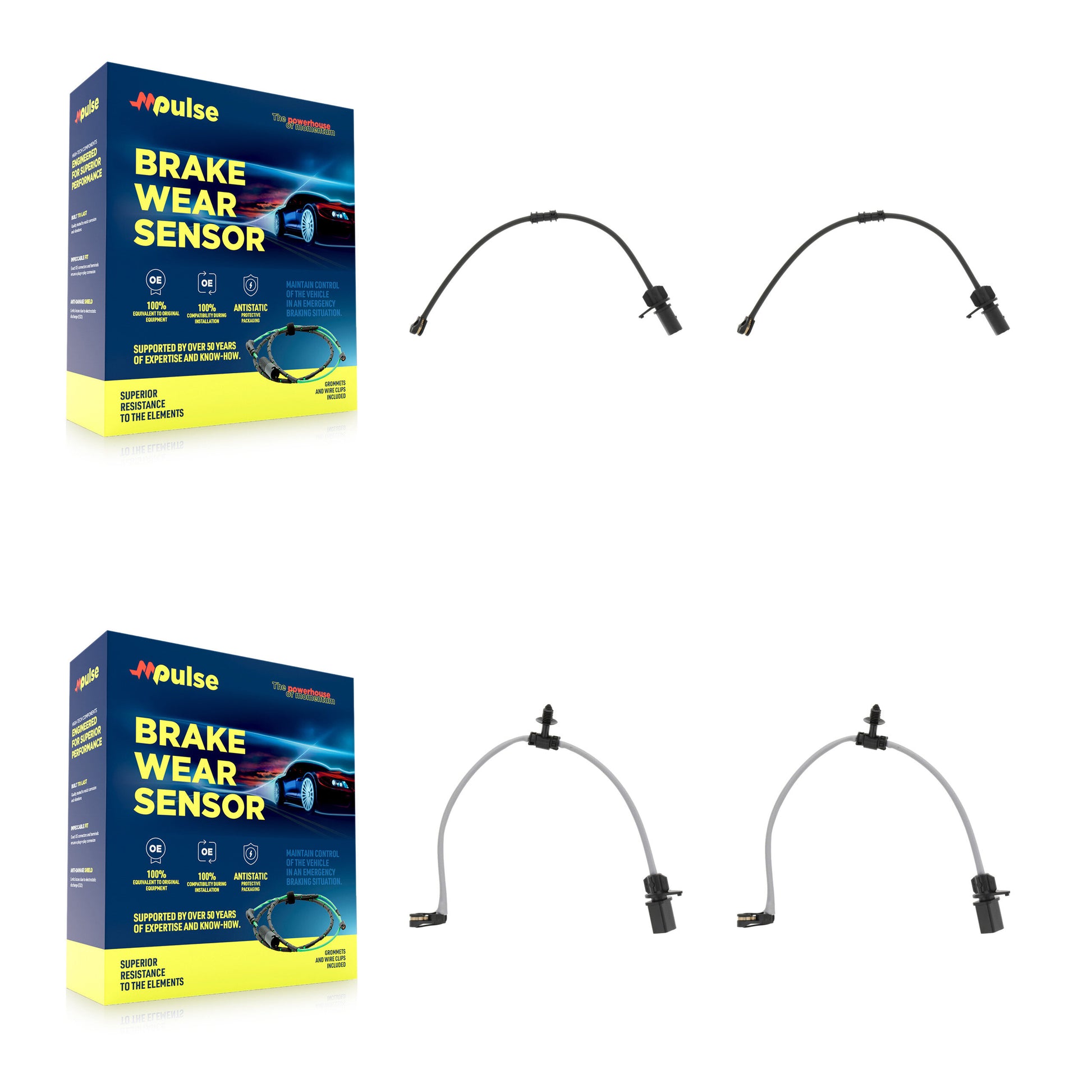 Mpulse KSE-100481 Disc Brake Pad Wear Sensor for 2018-2024 Audi Q5 - Front and Rear