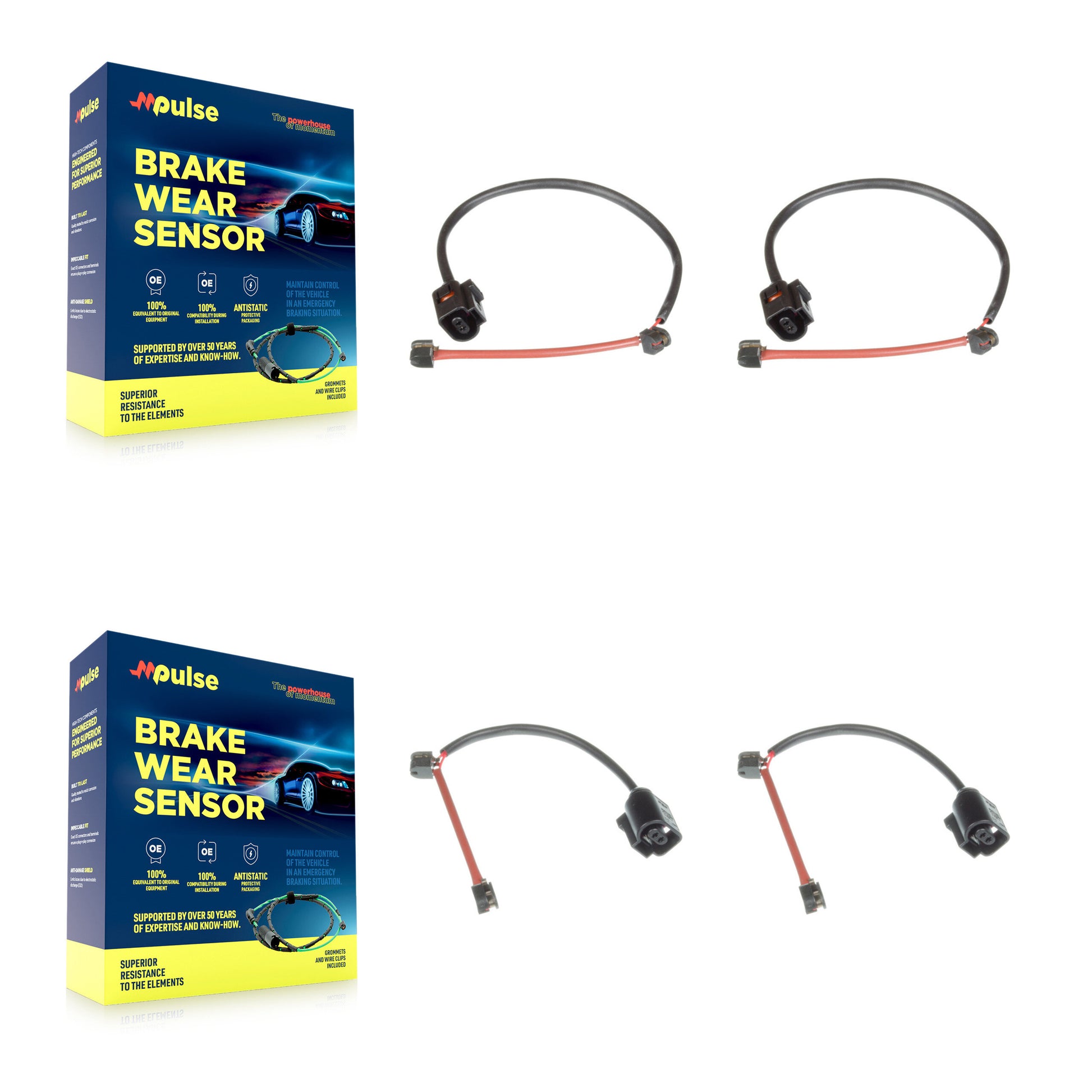 Mpulse KSE-100487 Disc Brake Pad Wear Sensor for 2009-2010 Porsche Cayenne - Front and Rear