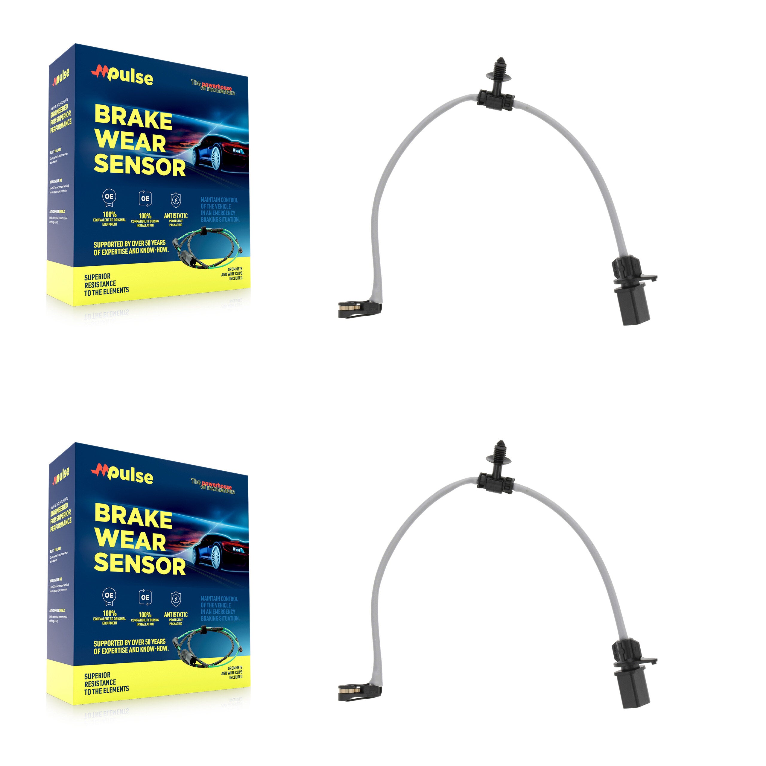 Mpulse KSE-100497 Disc Brake Pad Wear Sensor for 2018-2024 Audi A6, Audi A6 Quattro and More - Rear