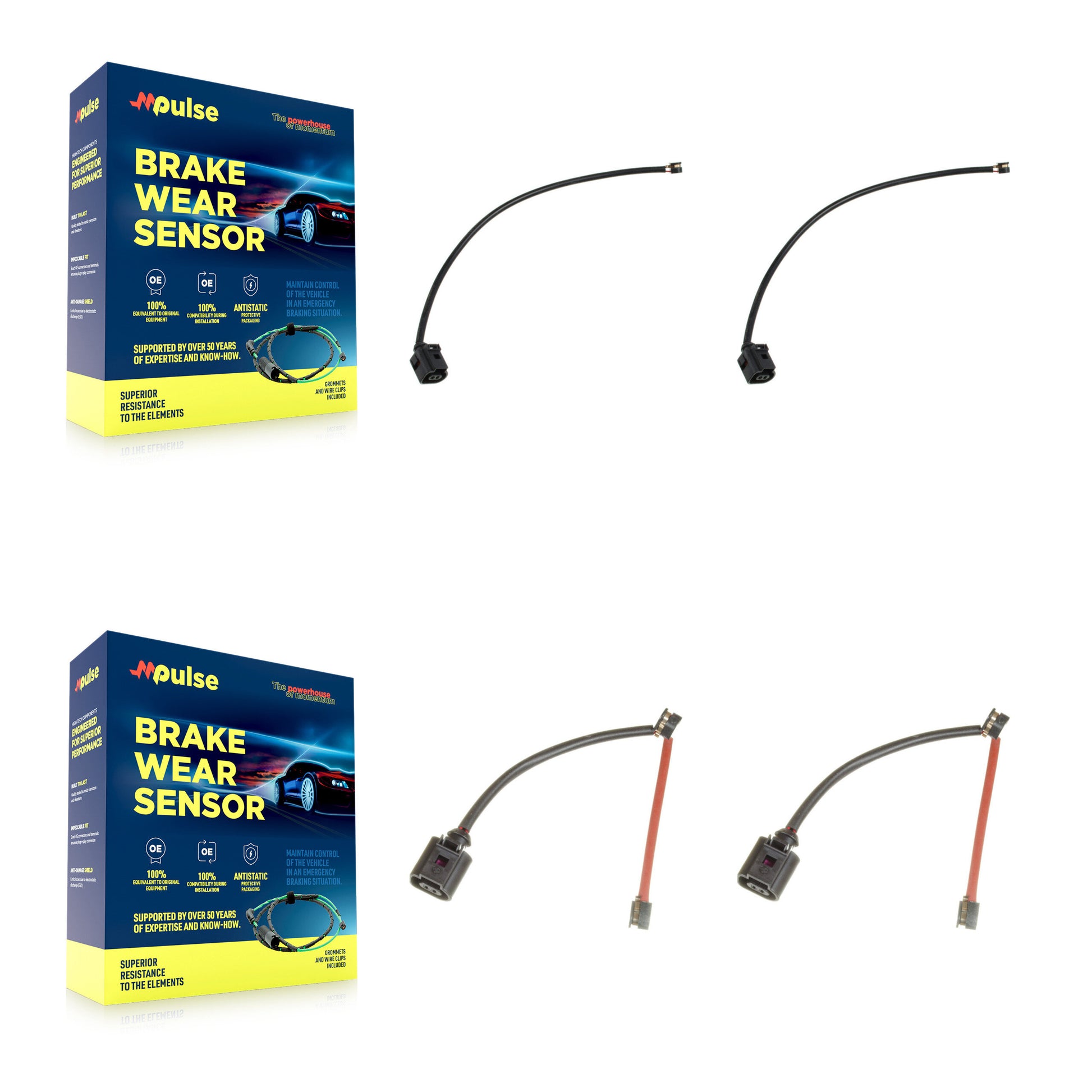 Mpulse KSE-100501 Disc Brake Pad Wear Sensor for 2010-2011 Audi Q7 - Front and Rear