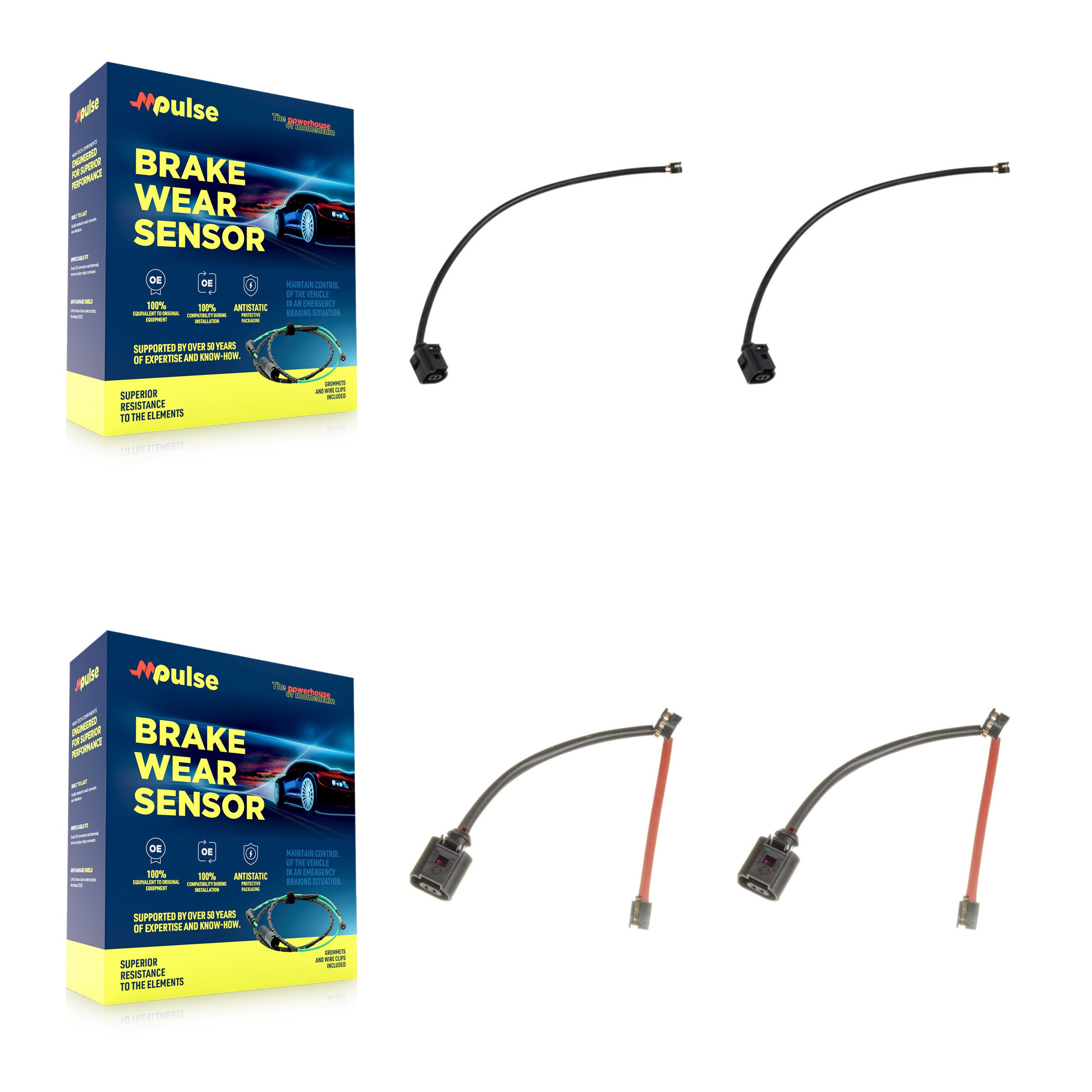 Mpulse KSE-100501 Disc Brake Pad Wear Sensor for 2010-2011 Audi Q7 - Front and Rear
