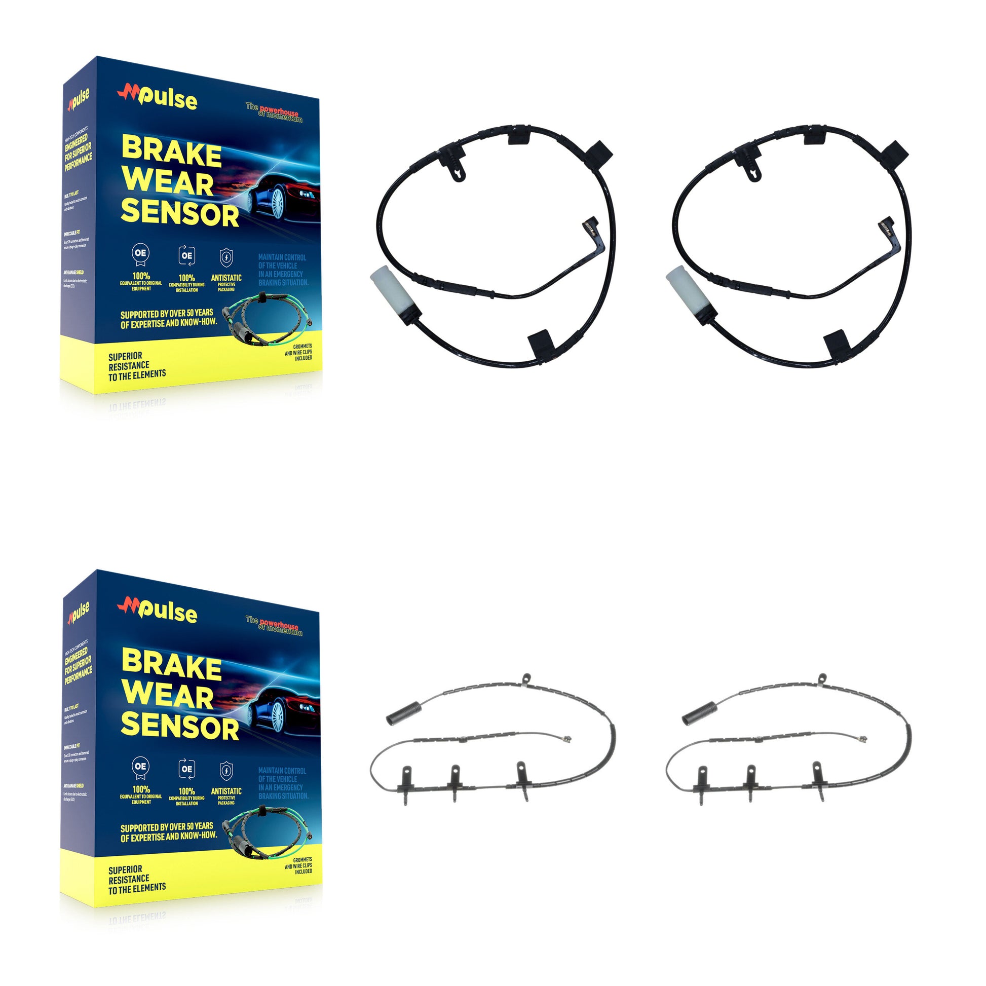 Mpulse KSE-100508 Disc Brake Pad Wear Sensor for 2007-2008 Mini Cooper - Front and Rear