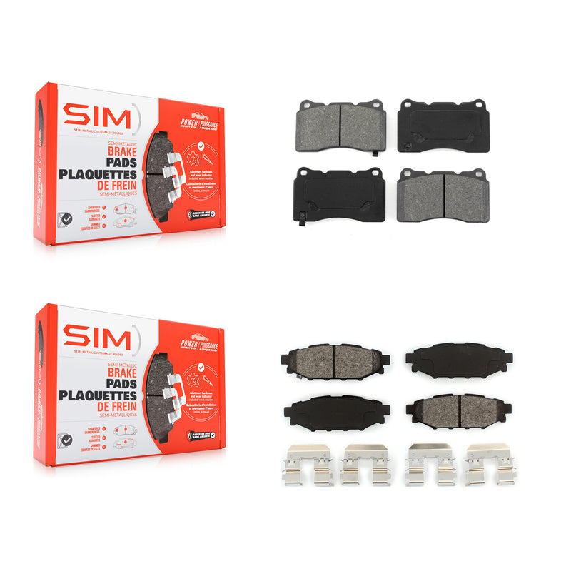 SIM KSM-100004 Disc Brake Pad for 2014 Subaru WRX - Front and Rear