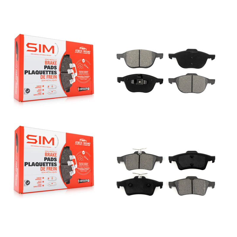 SIM KSM-100023 Disc Brake Pad for 2004-2022 Ford EcoSport, Ford Focus and More - Front and Rear