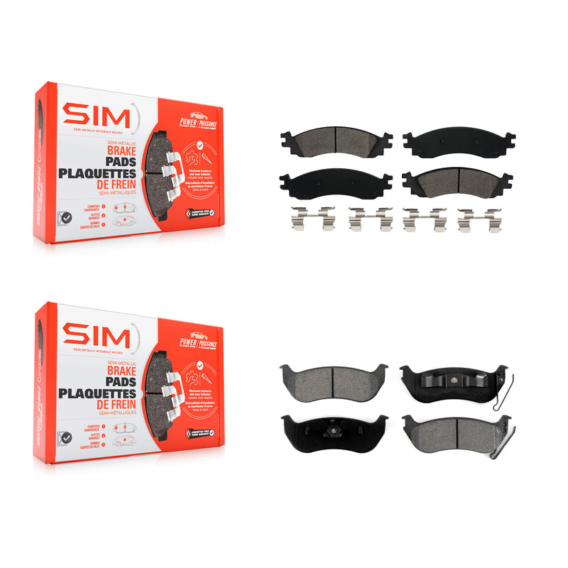 SIM KSM-100068 Disc Brake Pad for 2006-2010 Ford Explorer Sport Trac, Ford Explorer, Mercury Mountaineer - Front and Rear
