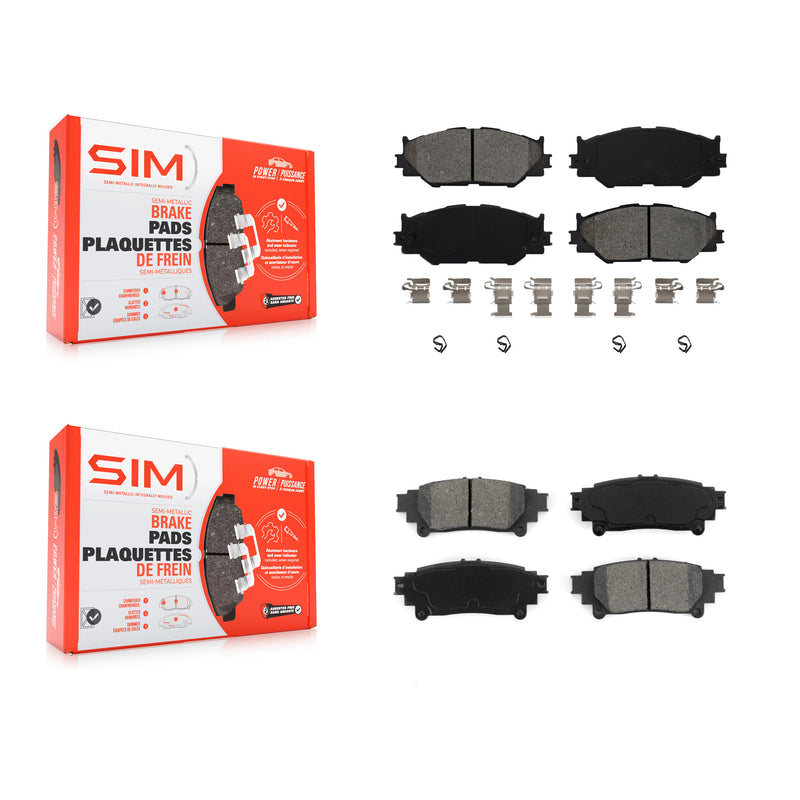 SIM KSM-100076 Disc Brake Pad for 2014-2015 Lexus IS250 - Front and Rear