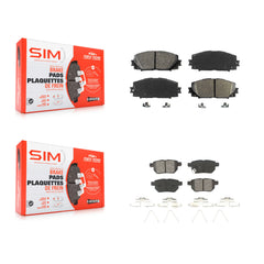 SIM KSM-100078 Disc Brake Pad for 2010-2022 Toyota Corolla, Toyota Prius AWD-e and More - Front and Rear