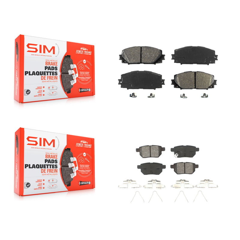 SIM KSM-100078 Disc Brake Pad for 2010-2022 Toyota Corolla, Toyota Prius AWD-e and More - Front and Rear