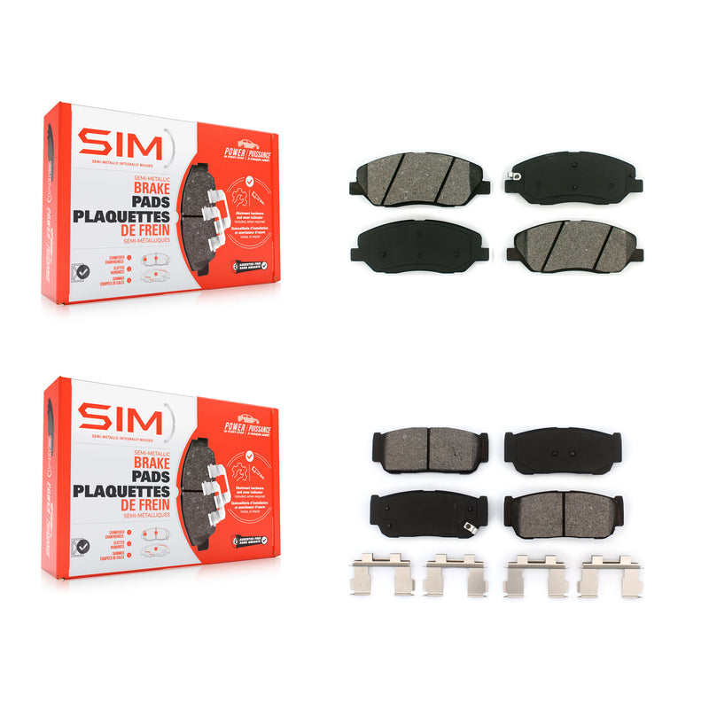 SIM KSM-100083 Disc Brake Pad for 2006-2007 Hyundai Entourage, Kia Sedona - Front and Rear