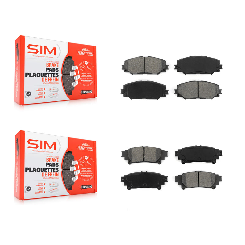 SIM KSM-100089 Disc Brake Pad for 2012-2018 Toyota Prius V - Front and Rear