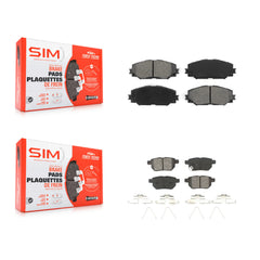 SIM KSM-100090 Disc Brake Pad for 2008-2019 Toyota Corolla, Toyota Matrix and More - Front and Rear
