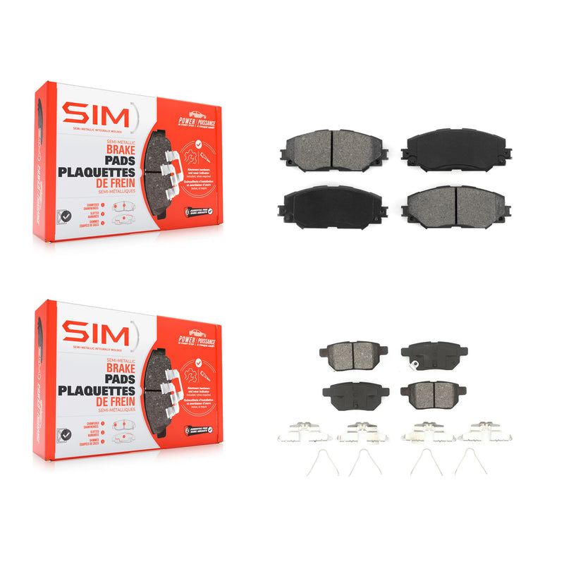 SIM KSM-100090 Disc Brake Pad for 2008-2019 Toyota Corolla, Toyota Matrix and More - Front and Rear