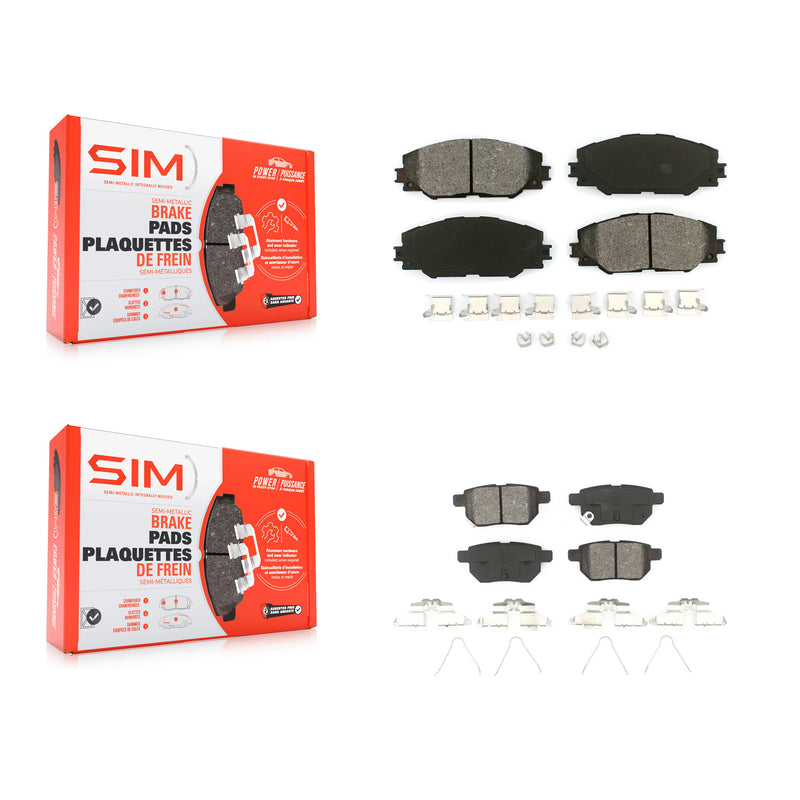 SIM KSM-100092 Disc Brake Pad for 2009-2018 Toyota Corolla iM, Scion iM and More - Front and Rear