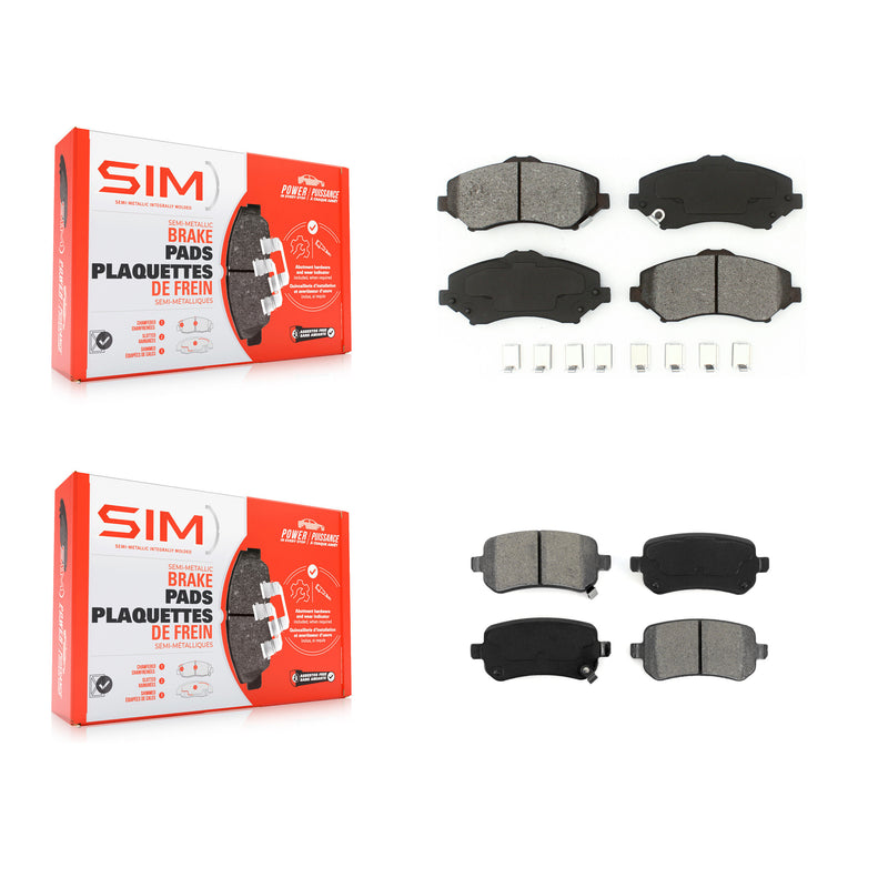 SIM KSM-100099 Disc Brake Pad for 2008-2012 Chrysler Town & Country, Dodge Grand Caravan and More - Front and Rear