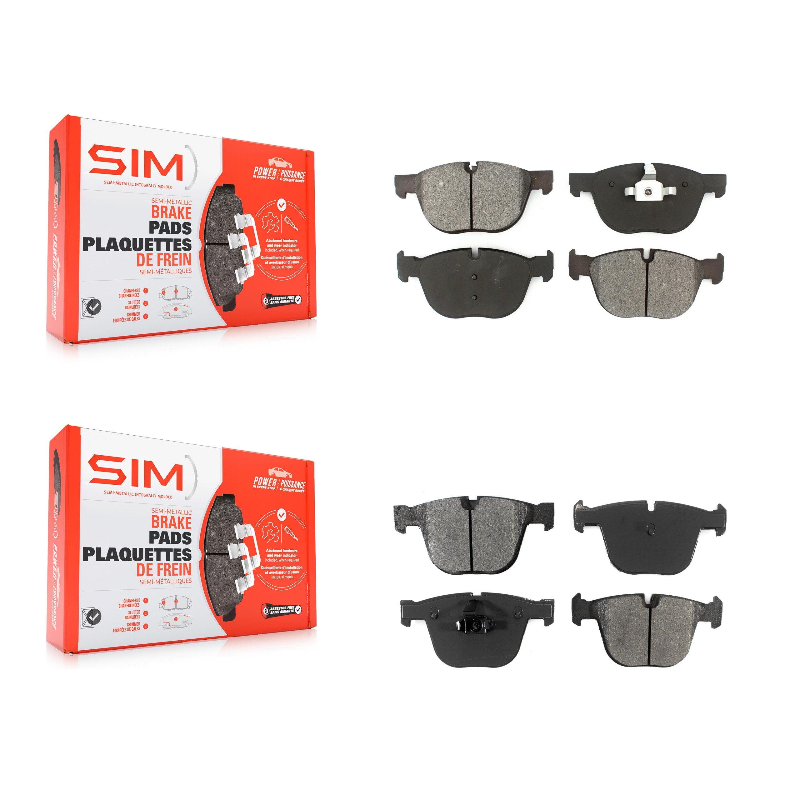 SIM KSM-100104 Disc Brake Pad for 2007-2010 BMW X5, BMW X6 - Front and Rear