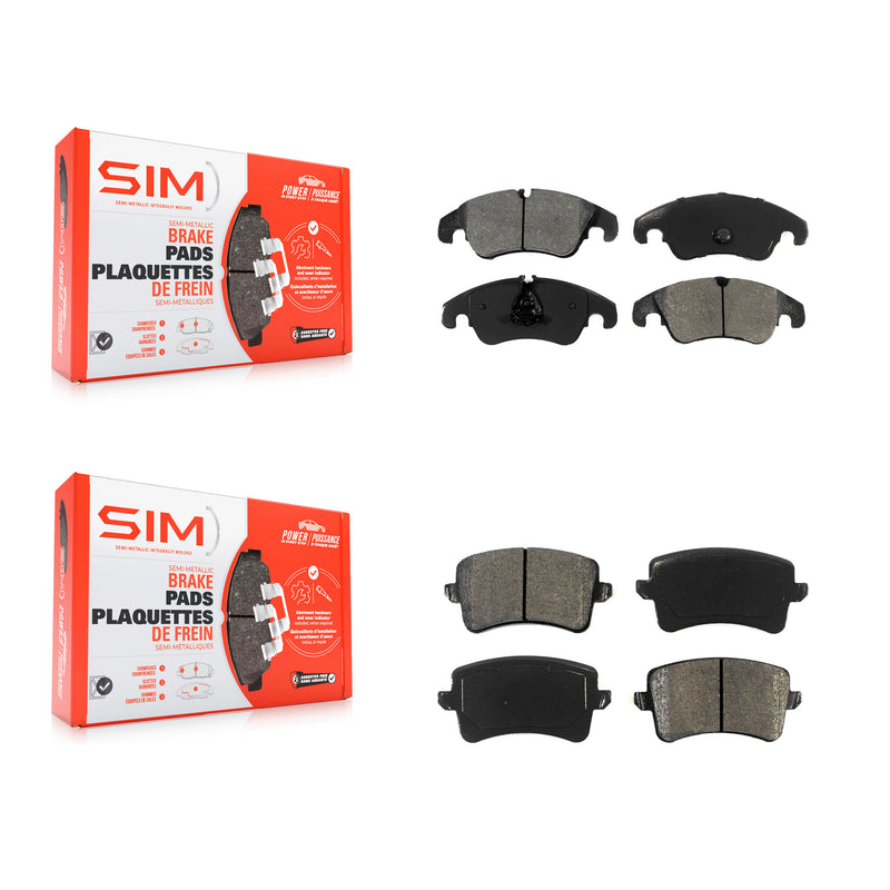 SIM KSM-100117 Disc Brake Pad for 2008-2017 Audi A4 allroad, Audi A5 Quattro and More - Front and Rear