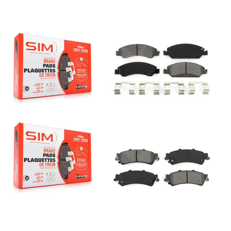 SIM KSM-100135 Disc Brake Pad for 2005-2007 Chevrolet Silverado 1500 Classic, GMC Sierra 1500 Classic and More - Front and Rear