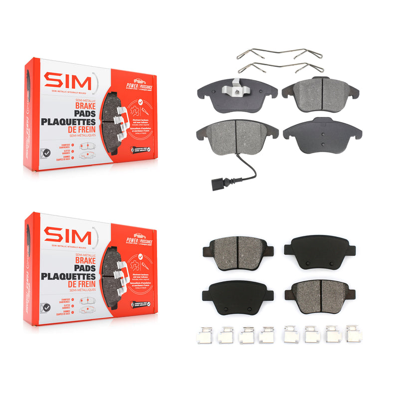 SIM KSM-100143 Disc Brake Pad for 2012-2014 Volkswagen Passat - Front and Rear