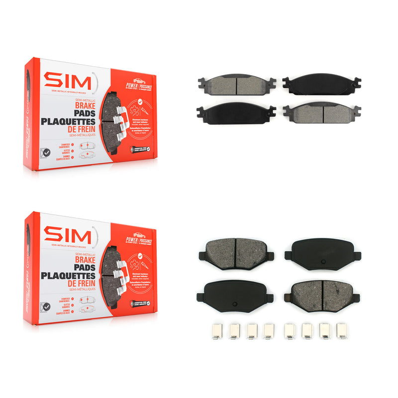 SIM KSM-100144 Disc Brake Pad for 2009-2010 Lincoln MKS - Front and Rear