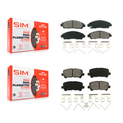SIM KSM-100145 Disc Brake Pad for 2007-2015 Acura ZDX, Honda Pilot, Acura MDX - Front and Rear