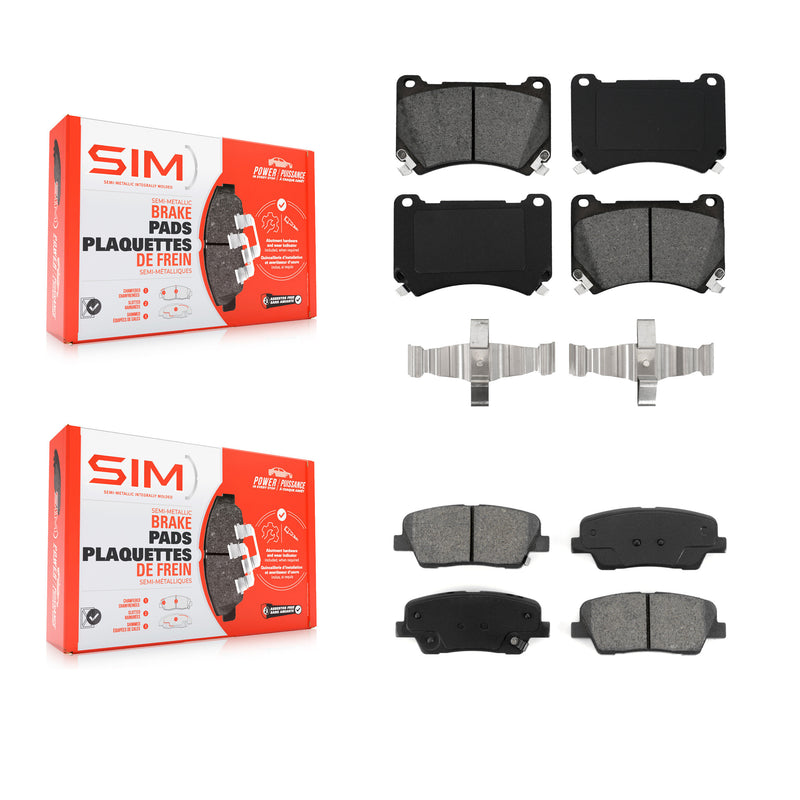 SIM KSM-100148 Disc Brake Pad for 2009-2011 Hyundai Equus, Hyundai Genesis - Front and Rear
