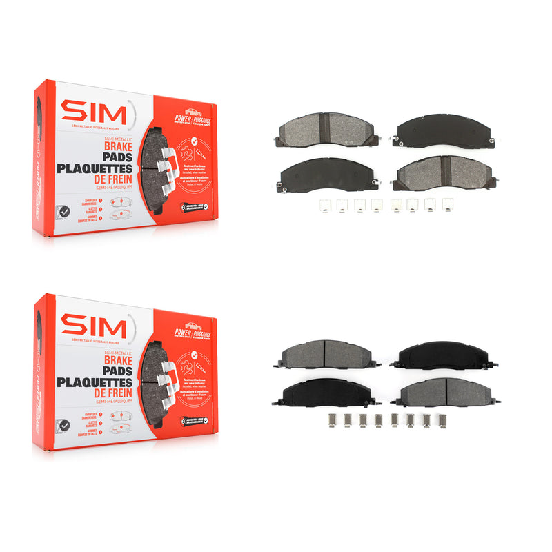 SIM KSM-100152 Disc Brake Pad for 2009-2018 Ram 1500, Ram 2500 and More - Front and Rear