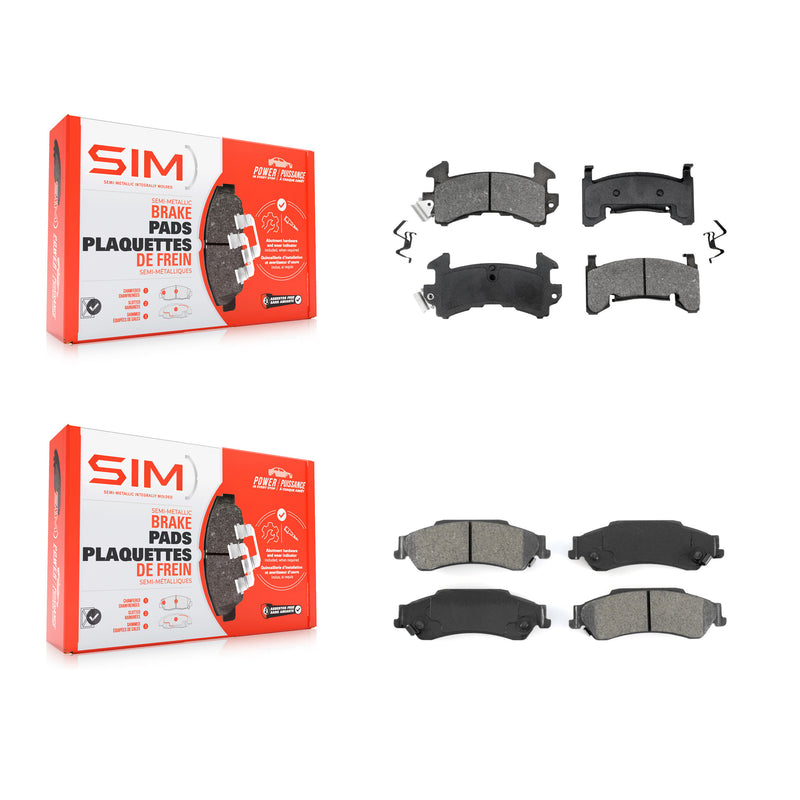 SIM KSM-100188 Disc Brake Pad for 1997-2002 Chevrolet S10, GMC Sonoma and More - Front and Rear