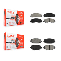 SIM KSM-100195 Disc Brake Pad for 2012-2020 Dodge Grand Caravan, Dodge Journey and More - Front and Rear