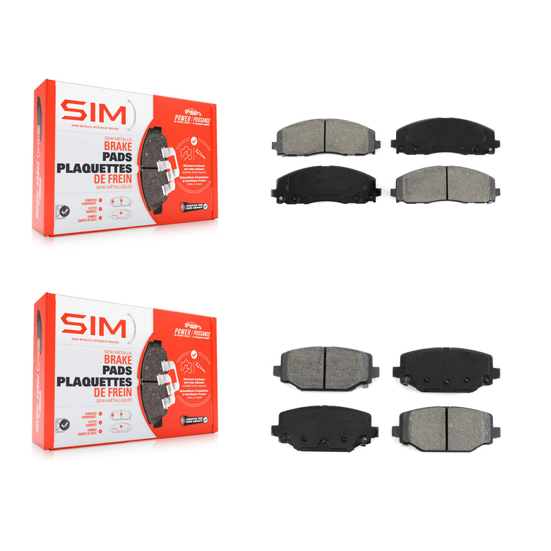 SIM KSM-100195 Disc Brake Pad for 2012-2020 Dodge Grand Caravan, Dodge Journey and More - Front and Rear