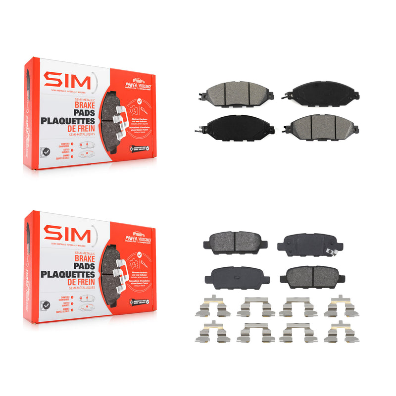 SIM KSM-100207 Disc Brake Pad for 2013-2024 Nissan Murano, INFINITI QX60 and More - Front and Rear