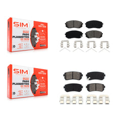 SIM KSM-100225 Disc Brake Pad for 2015-2016 Hyundai Sonata - Front and Rear