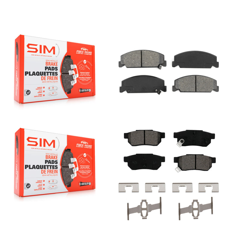SIM KSM-100228 Disc Brake Pad for 1993-1997 Honda Civic del Sol - Front and Rear