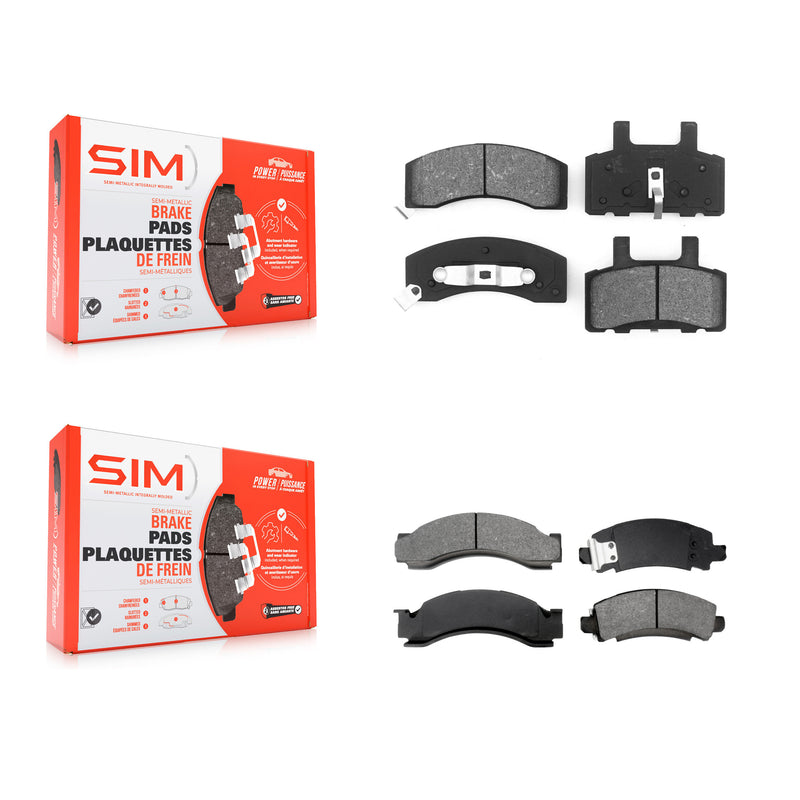 SIM KSM-100238 Disc Brake Pad for 1989-1994 Chevrolet C3500, GMC C3500 and More - Front and Rear