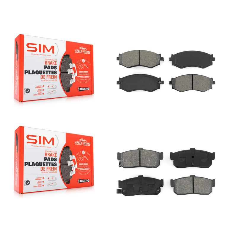 SIM KSM-100243 Disc Brake Pad for 1991-2001 Nissan Sentra, INFINITI G20 - Front and Rear