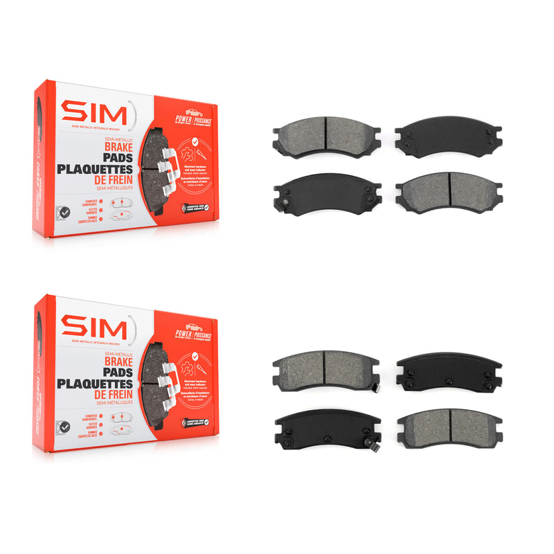 SIM KSM-100255 Disc Brake Pad for 1991-2002 Saturn SC1, Saturn SC2 and More - Front and Rear