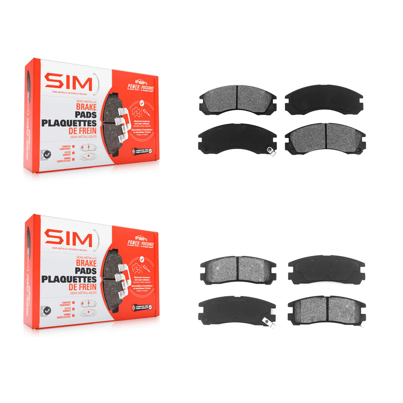 SIM KSM-100262 Disc Brake Pad for 1991-2000 Mitsubishi Eclipse, Mitsubishi Galant and More - Front and Rear