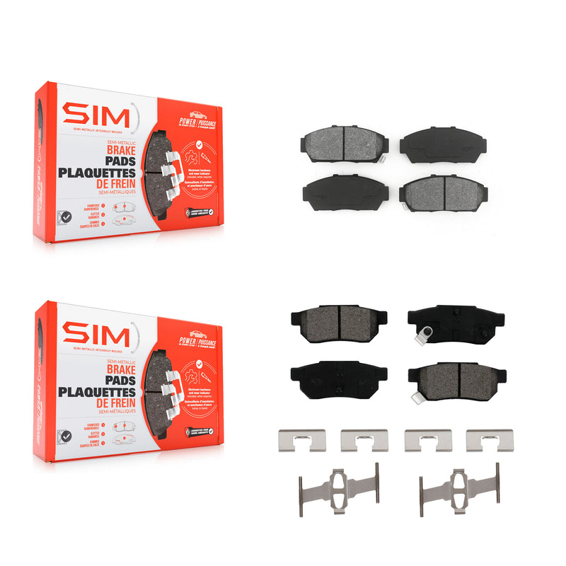 SIM KSM-100273 Disc Brake Pad for 1994-2001 Acura Integra, Honda Civic - Front and Rear