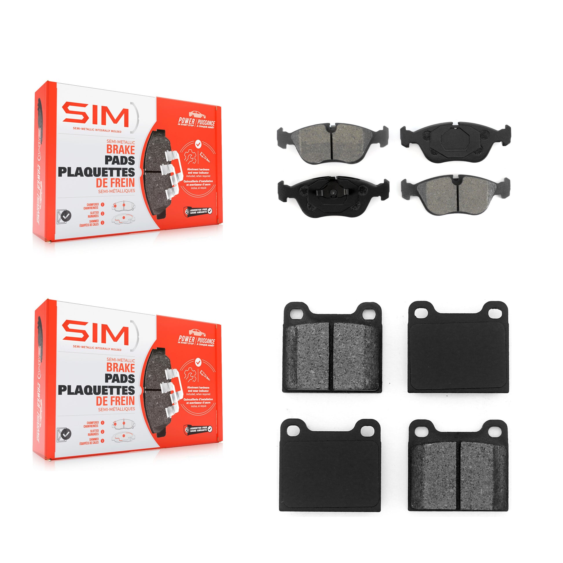 SIM KSM-100274 Disc Brake Pad for 1998-2004 Volvo V70, Volvo C70 - Front and Rear