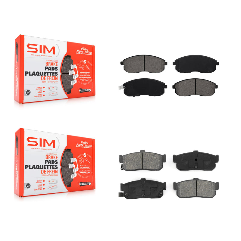 SIM KSM-100288 Disc Brake Pad for 1991-2001 INFINITI G20, Nissan Sentra and More - Front and Rear
