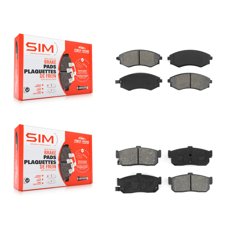 SIM KSM-100303 Disc Brake Pad for 1994-1996 INFINITI G20 - Front and Rear