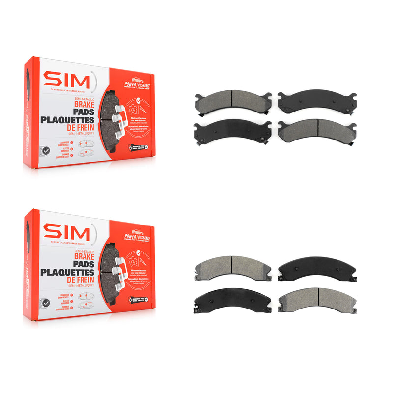 SIM KSM-100324 Disc Brake Pad for 2009-2020 Chevrolet Express 4500, Chevrolet Express 3500 and More - Front and Rear