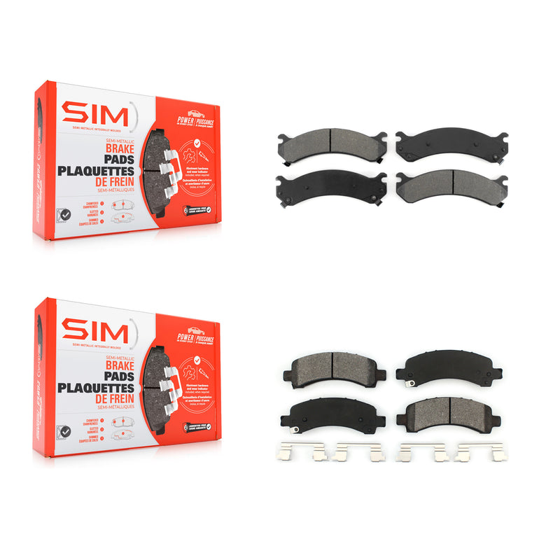 SIM KSM-100327 Disc Brake Pad for 2003-2020 Chevrolet Express 4500, Chevrolet Express 2500 and More - Front and Rear
